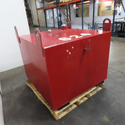 350 Gallon Single Wall Oil Fluid Shuttle Storage Reservoir Tank W/Fork Pockets