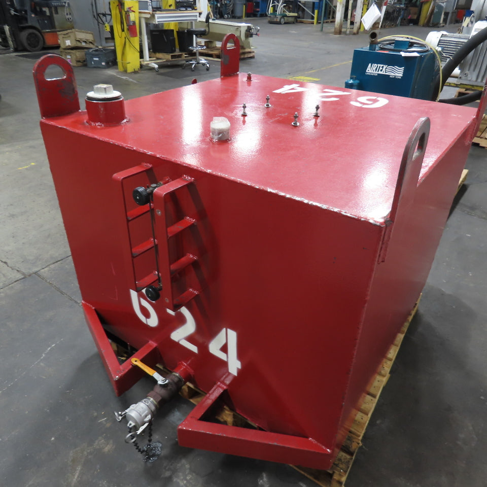 350 Gallon Single Wall Oil Fluid Shuttle Storage Reservoir Tank W/Fork Pockets
