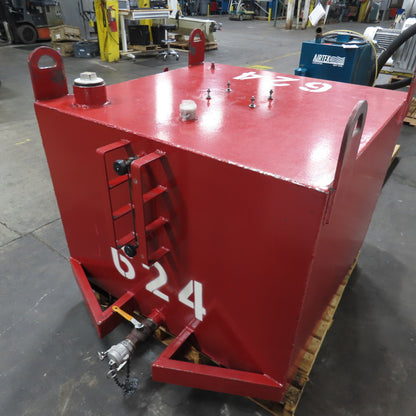 350 Gallon Single Wall Oil Fluid Shuttle Storage Reservoir Tank W/Fork Pockets