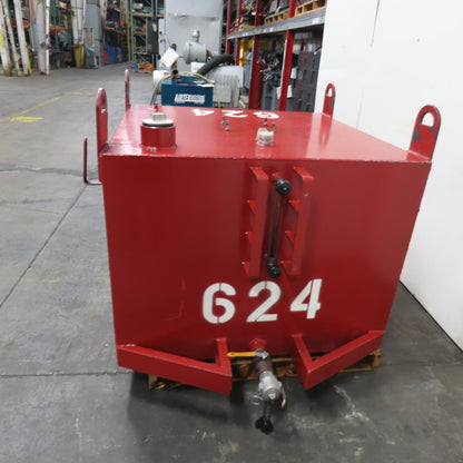 350 Gallon Single Wall Oil Fluid Shuttle Storage Reservoir Tank W/Fork Pockets