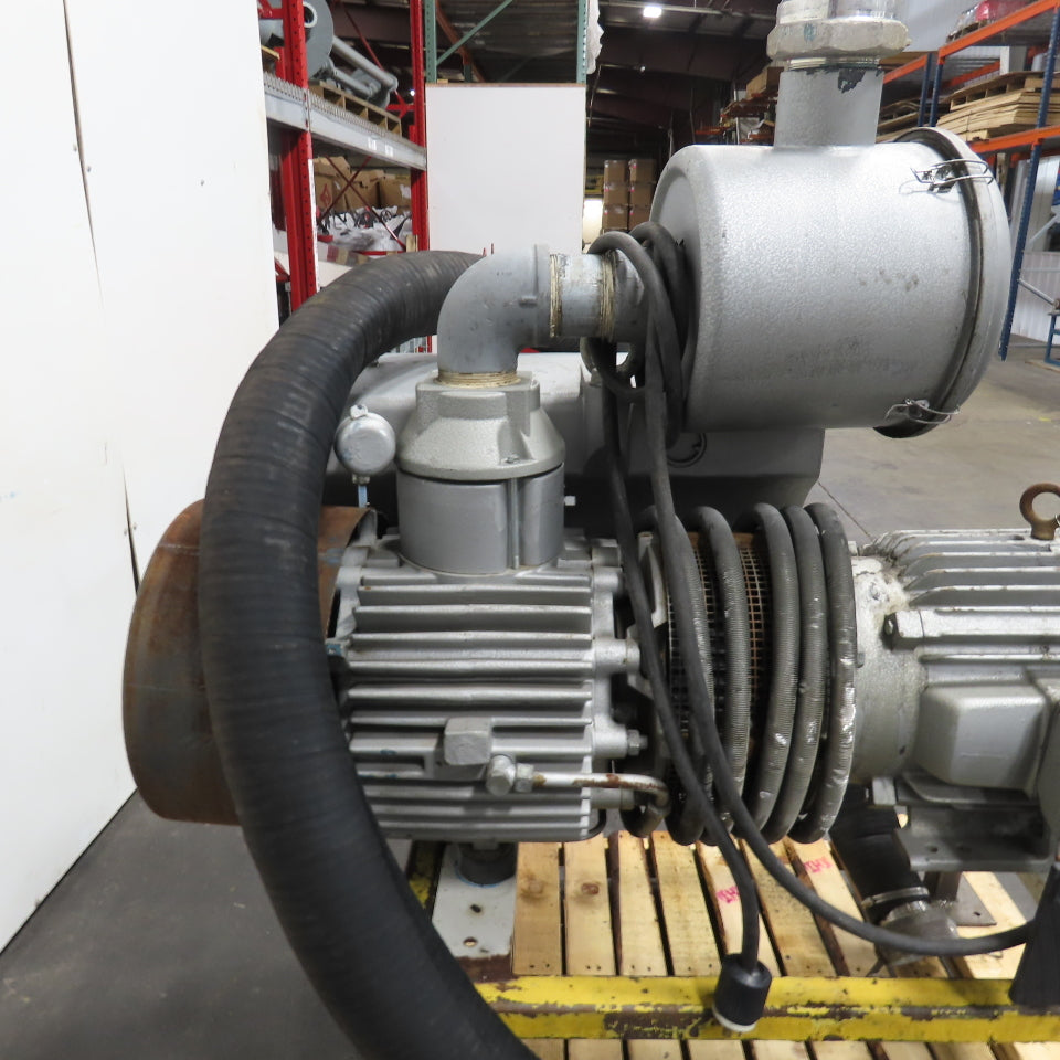 Busch 20HP Rotary Vane Vacuum Pump 3Ph 575V 20A Tested