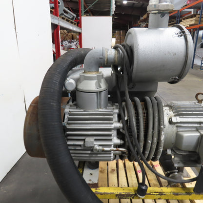 Busch 20HP Rotary Vane Vacuum Pump 3Ph 575V 20A Tested