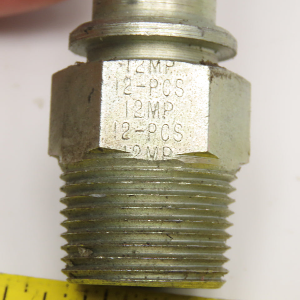 Gates 12PCS-12MP 3/4" (-12) ID Hose Barb x 3/4" BSPP Male Straight Fitting