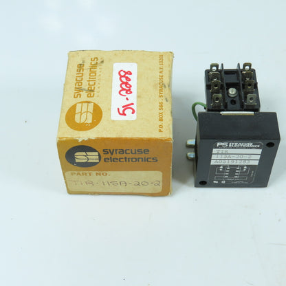 P.S. Syracuse Electronics A05191283 TIR 115A-20-2 Time Delay Relay 10A 115VAC