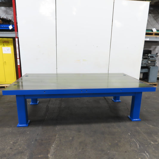 NEW 110-1/4" x 59" x 31"H  3-3/8" Solid Top Steel Top Work Bench Welding Table