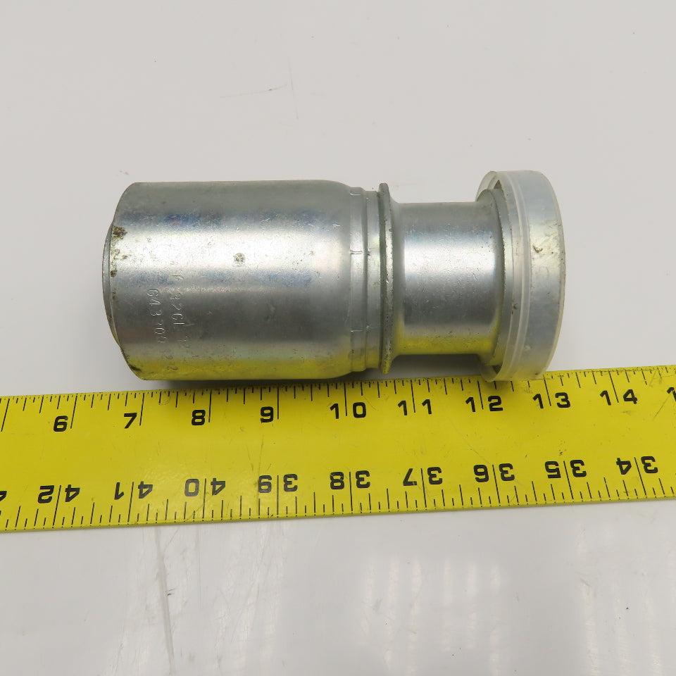Gates 32GL-32FL 2" (-32) ID Hose x 2" O-Ring Flange Straight Crimp Fitting