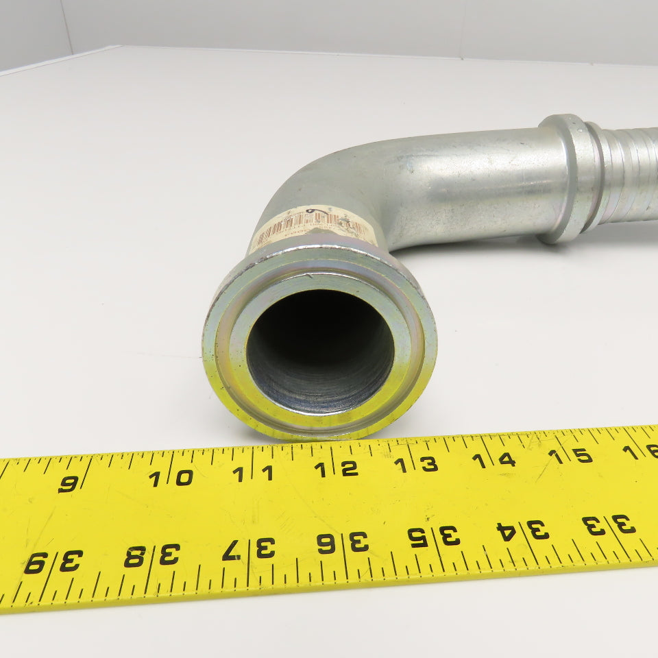 Gates 32-32FLM90 2" (-32) ID Hose x 2" O-Ring Flange Hose Barb Elbow 90°