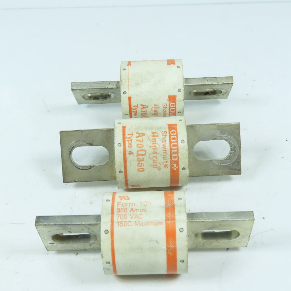Gould Shawmut A70Q350 Amp-Trap Fuse 350A 700VAC 150C MaxType 4 Lot of 3