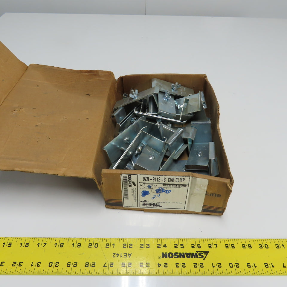 Cooper B-Line 9ZN-9112-3 Zinc Plated Raised Cover Clamp Lot Of 24