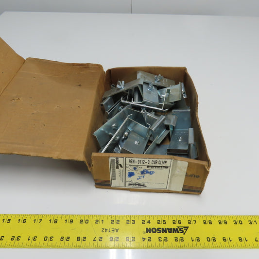Cooper B-Line 9ZN-9112-3 Zinc Plated Raised Cover Clamp Lot Of 24