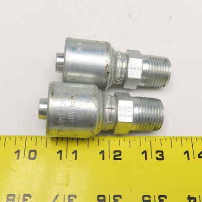 Gates 8G-8MP 1/2" (-8) ID Hose x 1/2" NPTF 30° Seat Hose Fitting Lot Of 2