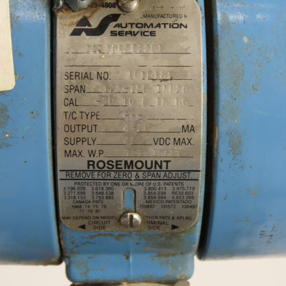 Rosemount 1151GP112281 Differential Pressure Transmitter 4-20mA 316SS Manifold