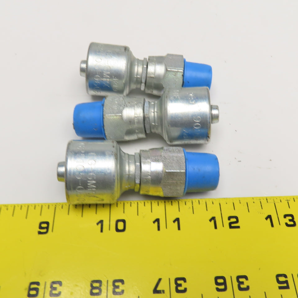 Gates 6G-6MPX 3/8" (-6) ID Hose x 3/8" NPT Male Straight Hose Fitting Lot Of 3