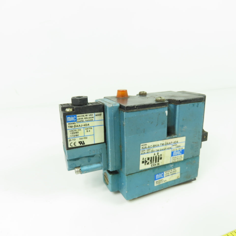 MAC 82A-AC-BKA-TM-DAAP-4DA Solenoid Valve 110/120V Coil 160PSI