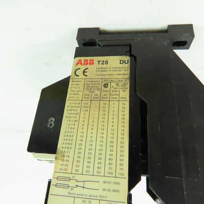 ABB T25 DU Thermal Overload Relay Module 0.4-0.63A 600V