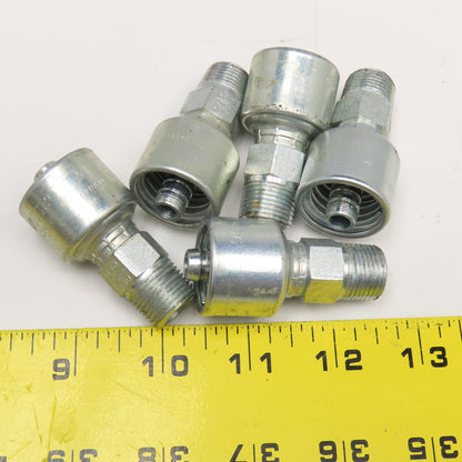 Gates 6G-6MP 3/8" (-6) ID Hose x 3/8" MNPT Flare Seat Straight Fitting Lot Of 5
