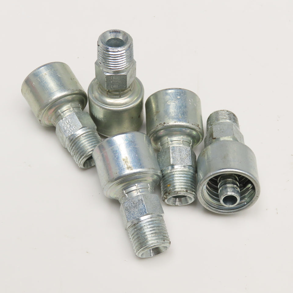 Gates 6G-6MP 3/8" (-6) ID Hose x 3/8" MNPT Flare Seat Straight Fitting Lot Of 5