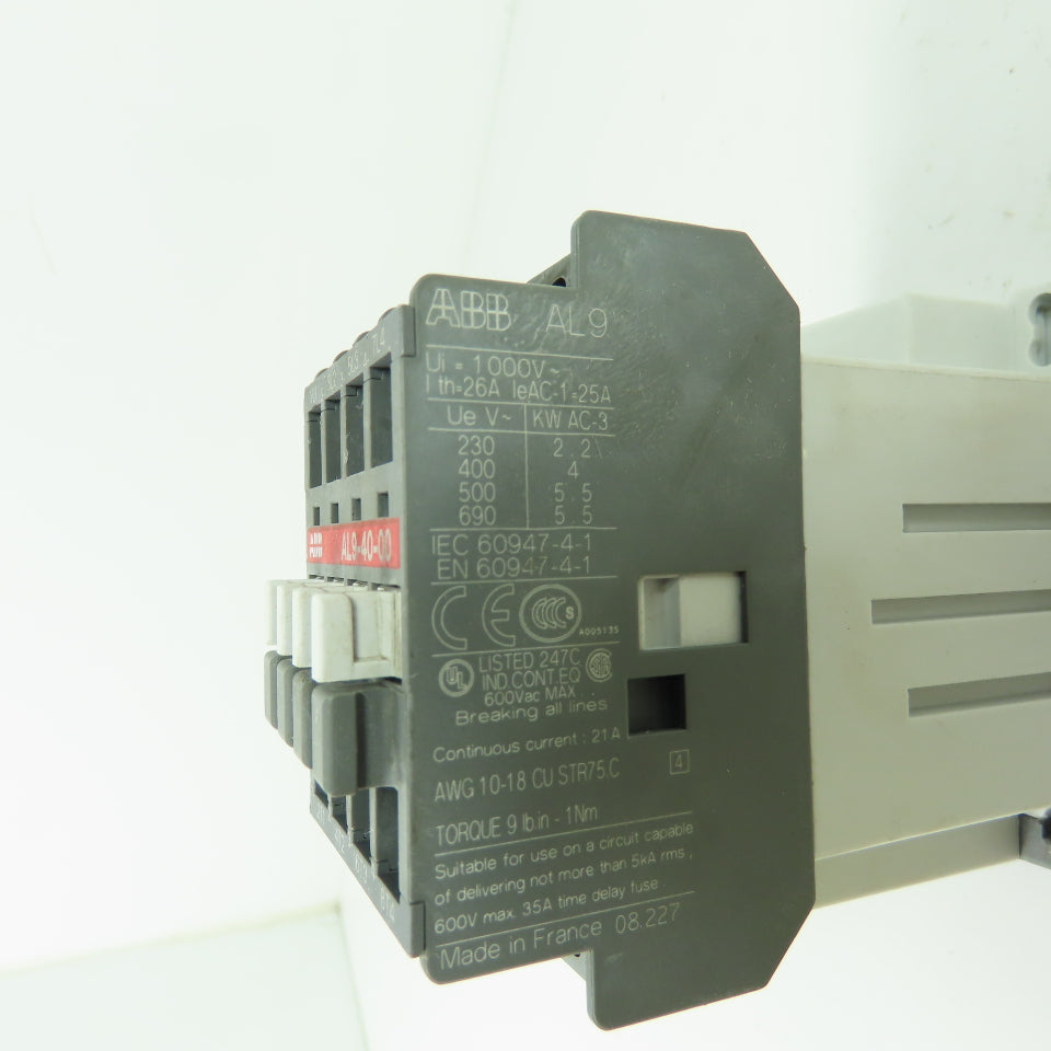 ABB AL9-40-00 Contactor 26A 24VDC Coil