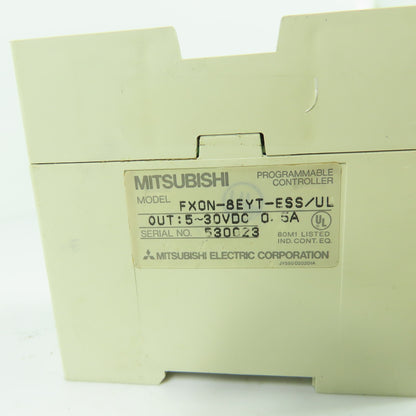 Mitsubishi FX0N-8EYT-ESS/UL Programmable Controller 5-30VDC 0.5A Output