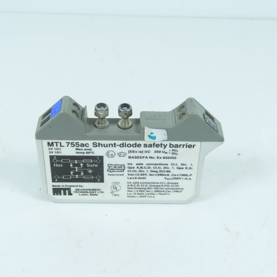 MTL MTL755ac Shunt-diode Safety Barrier 3V 10Ω