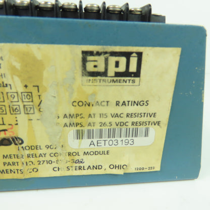 API 2710-820-302 90*B Optical Meter Relay Control Module 115VAC 26.5VDC