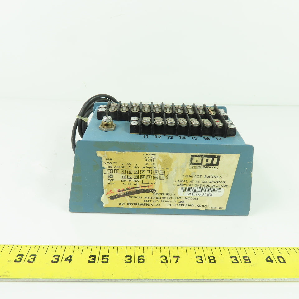 API 2710-820-302 90*B Optical Meter Relay Control Module 115VAC 26.5VDC