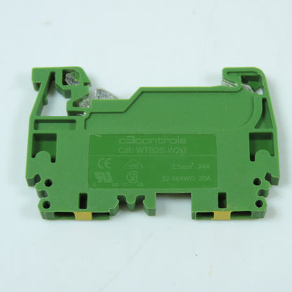 C3Controls WTB2S-W2G IEC Ground DIN Rail Terminal Block 5mm Width Lot Of 50
