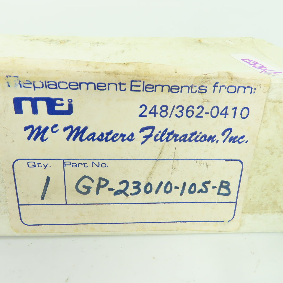 McMasters Filtration GP-23010-10S-B CHH-D Hydraulic Filter Element