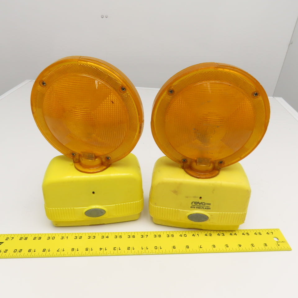 Dietz 670 Visi-Flash Flashing Traffic Safety Construction Light Lot Of 2
