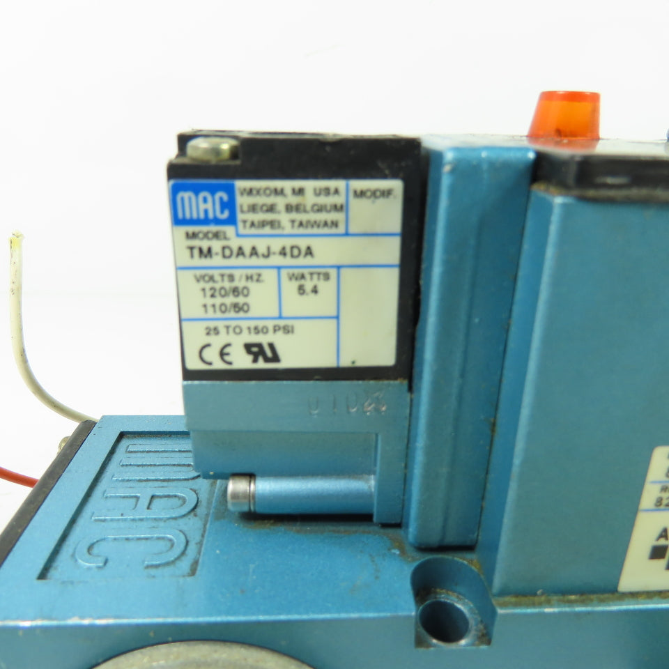 MAC 82A-AC-BKA-TM-DAAP-4DA Solenoid Valve 110/120V Coil 150PSI