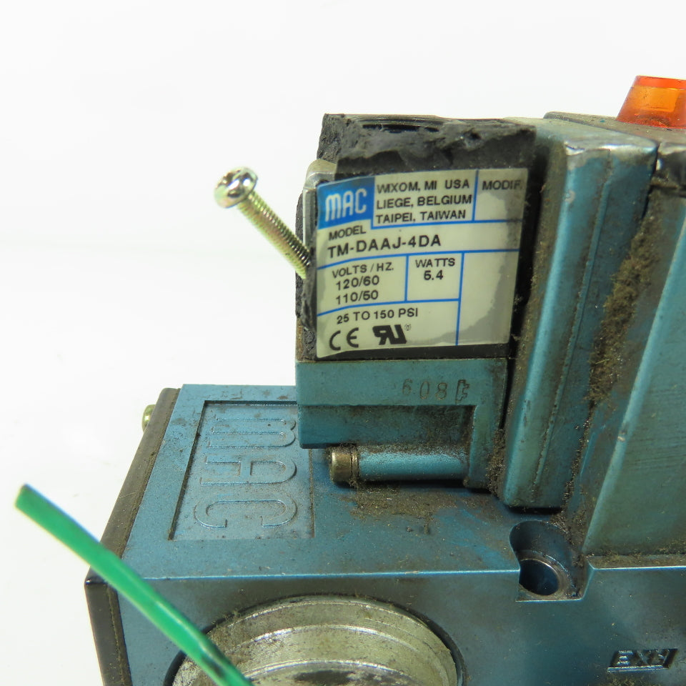 MAC 82A-AC-BKA-TM-DAAP-4DA Solenoid Valve 110/120V Coil 150PSI (Broken Coil)