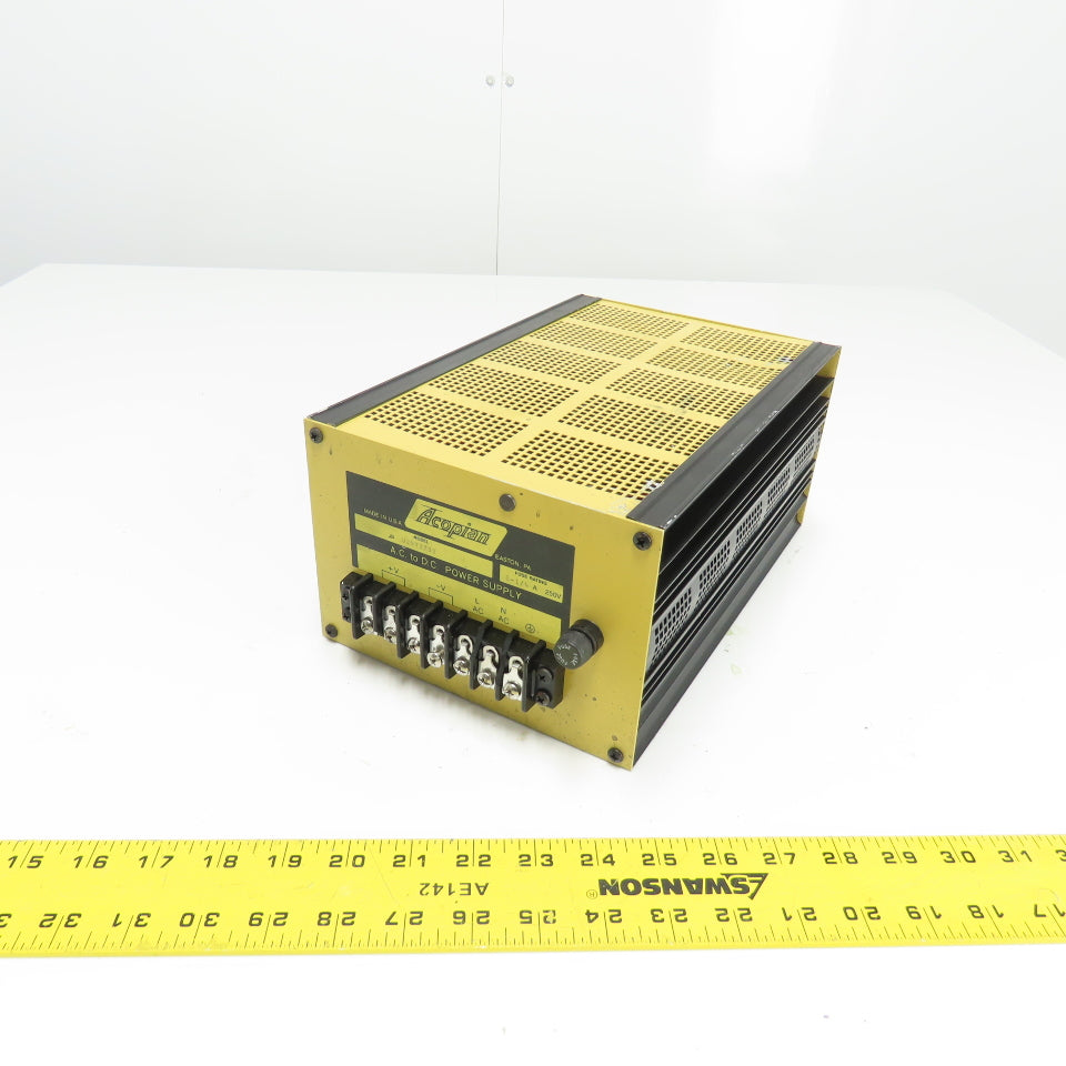 Acopian Model U24Y1700 AC To DC Power Supply 250V 6-1/4A