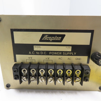 Acopian Model U24Y1700 AC To DC Power Supply 5A