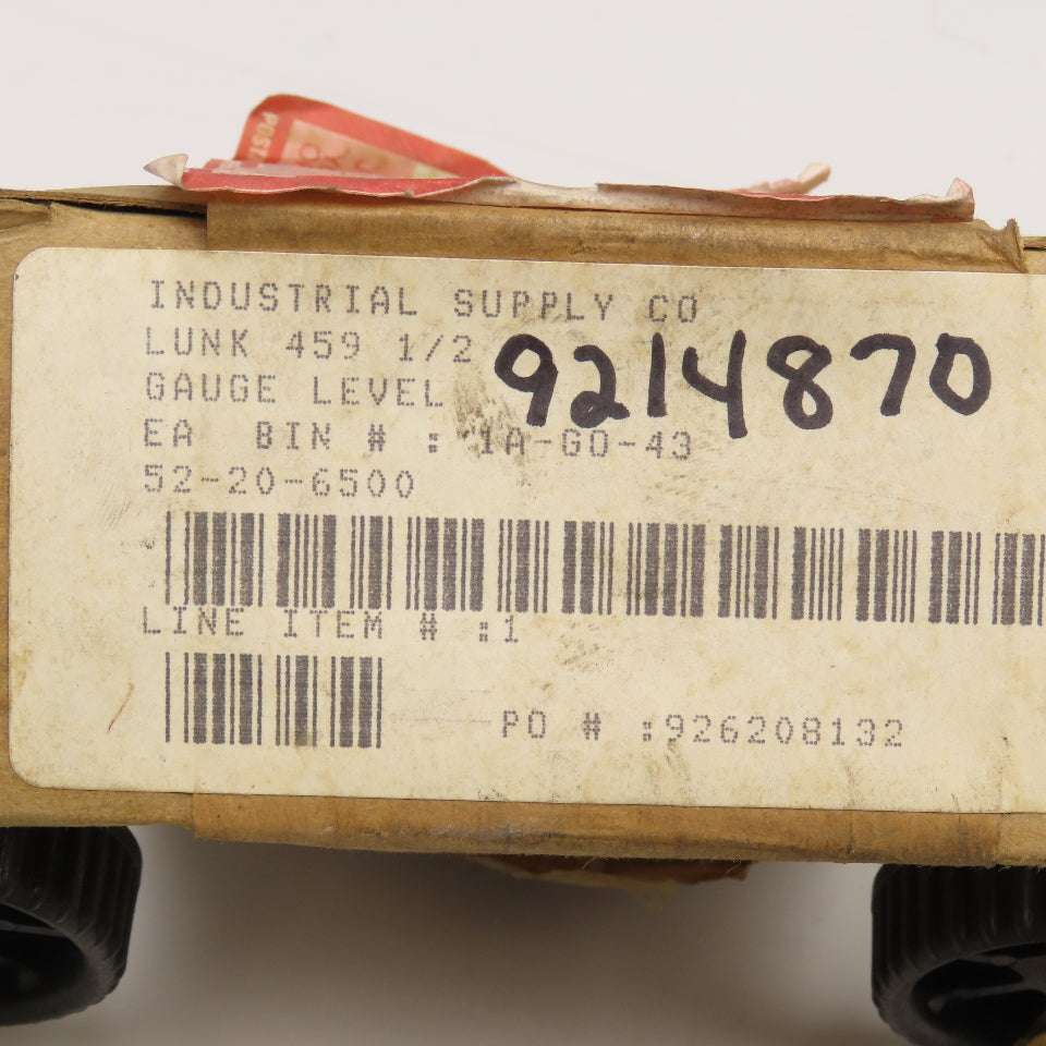 Industrial Supply Co. 1/2" Brass Sight Glass Level Gauge Valve Set