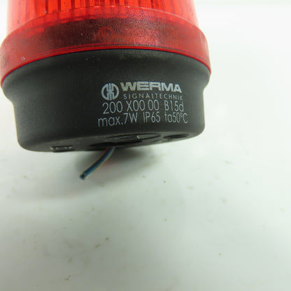 Werma 200 X00 00 RED Signal Beacon Light 7W IP65