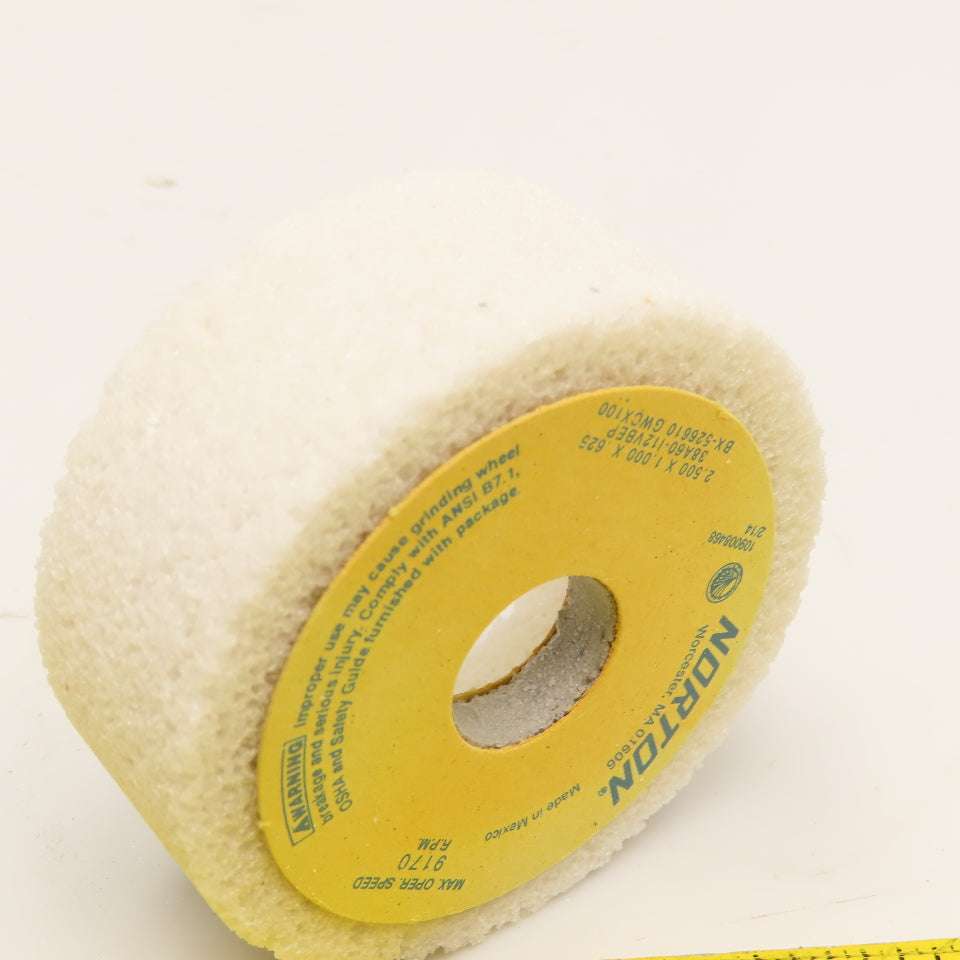Norton 38A60-I12VBEP 2.5" x 2" x .625" Alundum Grinding Wheel Cup Lot Of 5