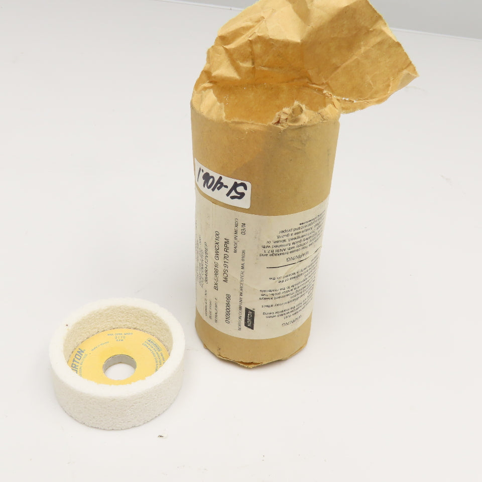 Norton 38A60-I12VBEP 2.5" x 2" x .625" Alundum Grinding Wheel Cup Lot Of 5