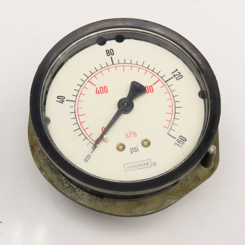 Noshok 1/4" NPT Back Port Air Pressure Guage Panel Mount