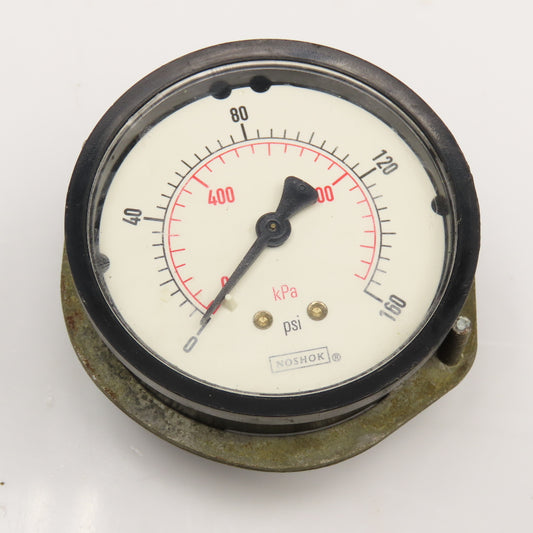 Noshok 1/4" NPT Back Port Air Pressure Guage Panel Mount