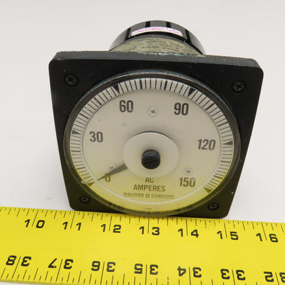 Square D 2830-1161-LSPZ 0-150A AC Ammeter Amp Meter 60Hz 800V Max