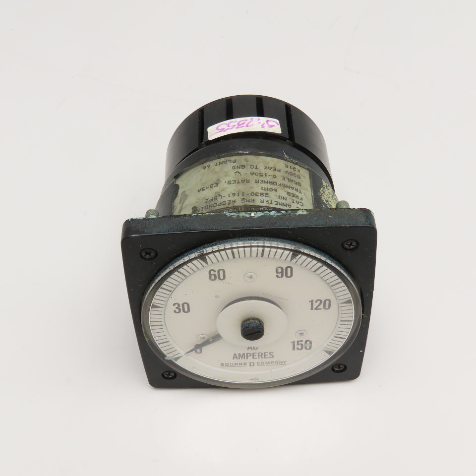 Square D 2830-1161-LSPZ 0-150A AC Ammeter Amp Meter 60Hz 800V Max