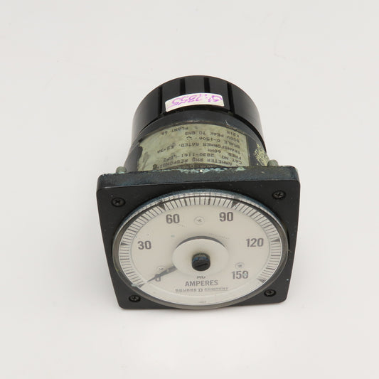 Square D 2830-1161-LSPZ 0-150A AC Ammeter Amp Meter 60Hz 800V Max