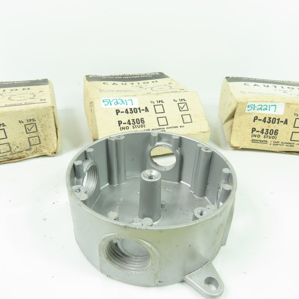 McPhilben P-4301-A Flush Junction Box Lot Of 3