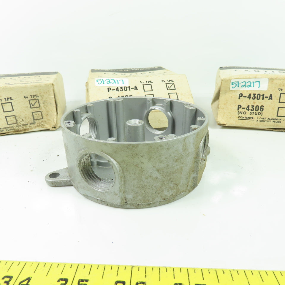 McPhilben P-4301-A Flush Junction Box Lot Of 3