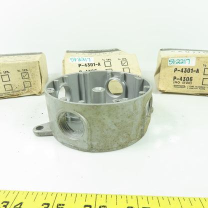 McPhilben P-4301-A Flush Junction Box Lot Of 3