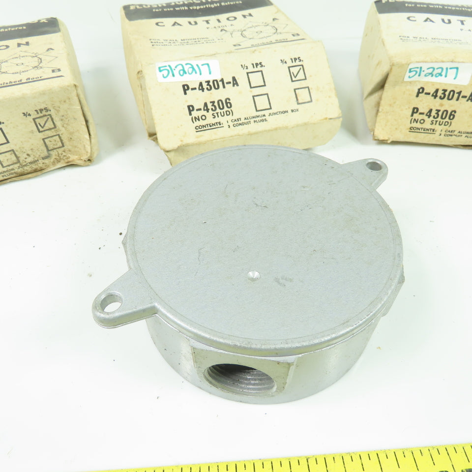 McPhilben P-4301-A Flush Junction Box Lot Of 3