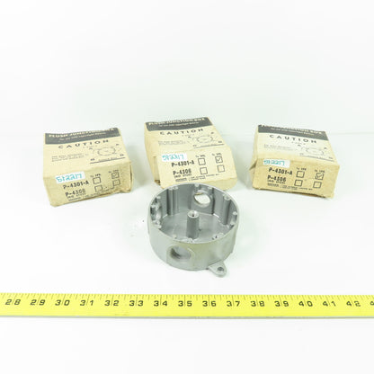 McPhilben P-4301-A Flush Junction Box Lot Of 3