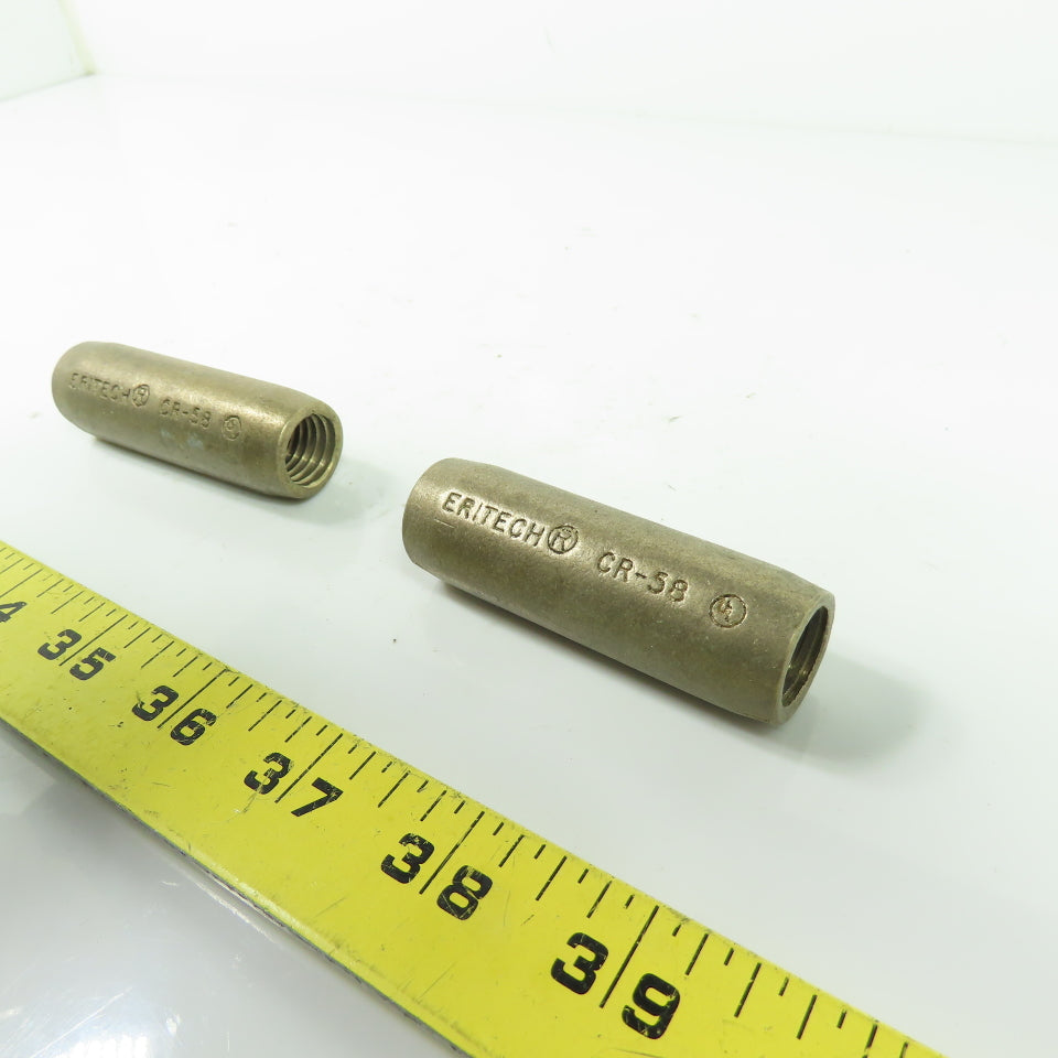 Eritech CR-58 Threaded Coupler For Copper Bonded Ground Rod Lot Of 2
