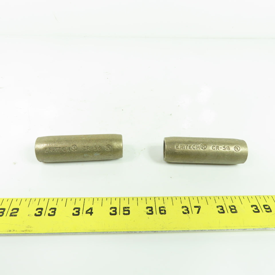 Eritech CR-58 Threaded Coupler For Copper Bonded Ground Rod Lot Of 2