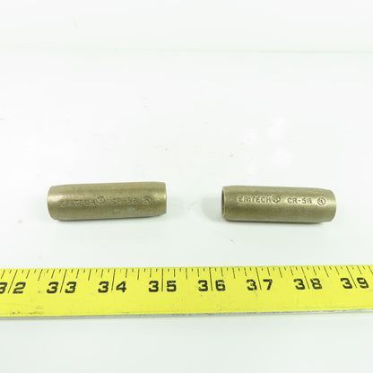 Eritech CR-58 Threaded Coupler For Copper Bonded Ground Rod Lot Of 2